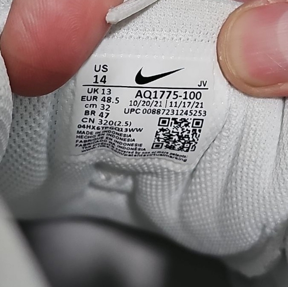 Nike Court Vision Low White Leather Men’s Sneakers Shoes Size 14 AQ1775-100 Y2K - Picture 2 of 8